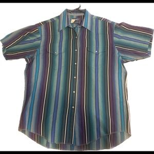 Vintage Short Sleeve Wrangler Pearl Snap